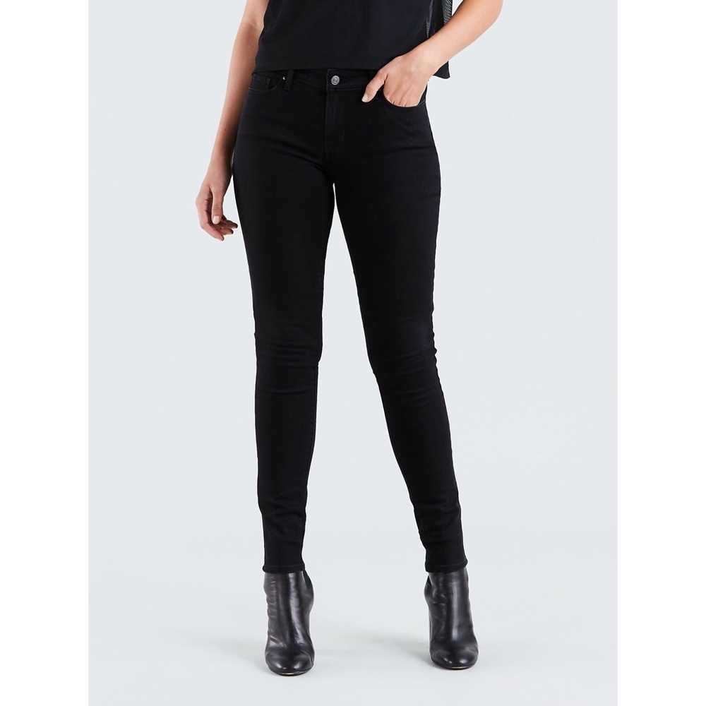 Levi’s 711 Black High-Rise Skinny Jeans,size30x30